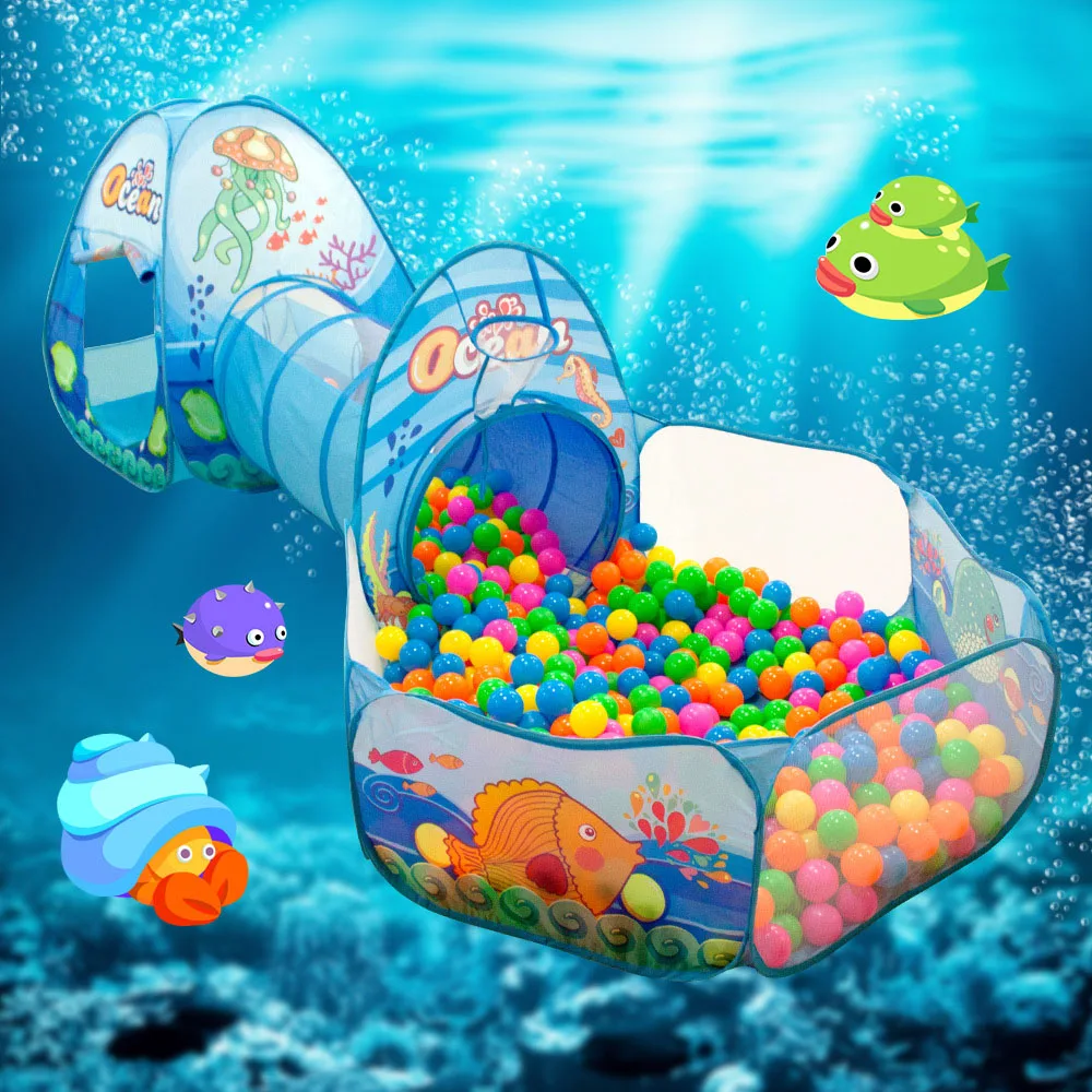 Kids Outdoor Play Tent - PISCINA DE BOLAS 3 en 1