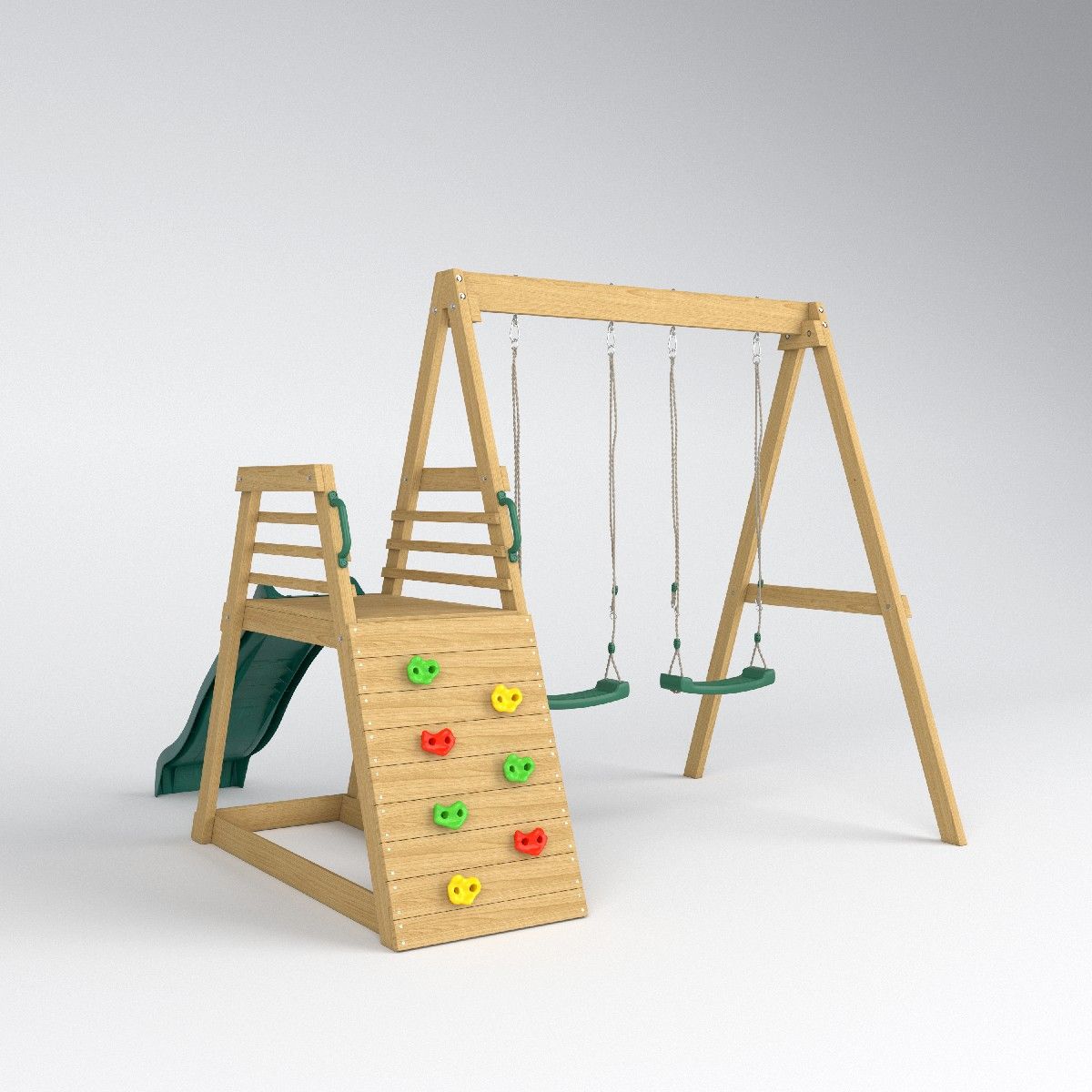 Kids Outdoor Jungle Gym With Slide - 2026 Parque Infantil de Madera para