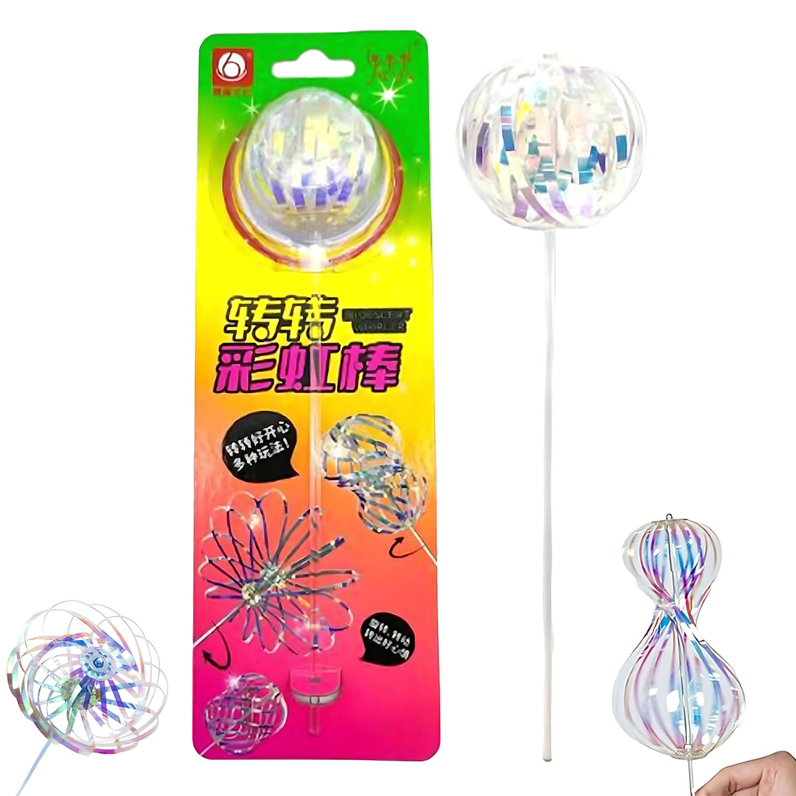 Bubble Sword Wand - Varita Giratoria Arcoíris, Juguete Mágico para
