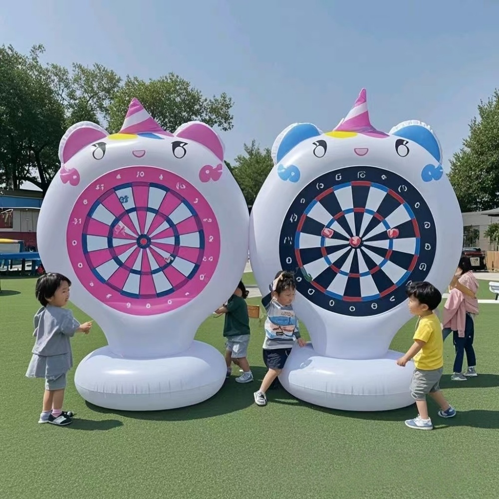 Kids Outdoor Easter Toys - Juego de lanzamiento de unicornio inflable,
