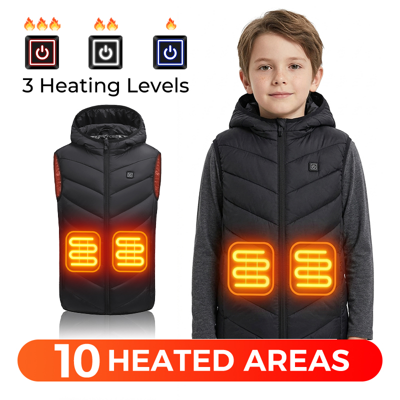 Kids Outdoor Zone - Chaleco térmico para niños con 10