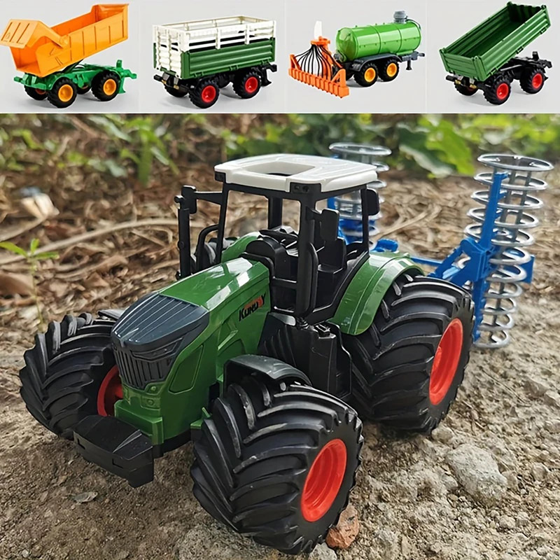 Tractor Agrícola Inercial 1:24 - Kids Outdoor Entertainment reseña y precio
