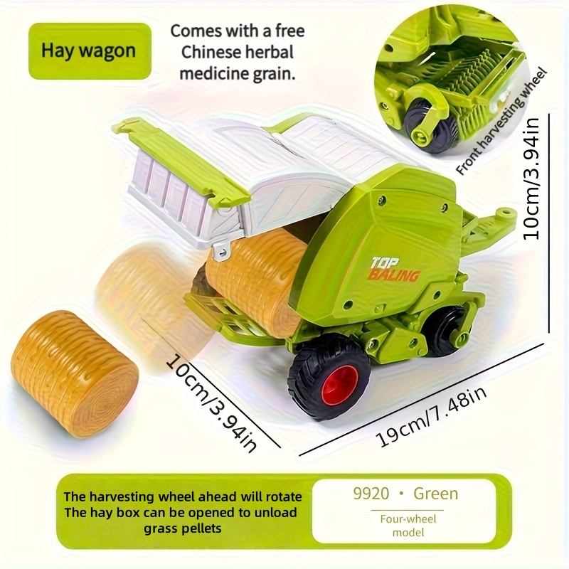 Tractor Agrícola Inercial 1:24 - Kids Outdoor Entertainment reseña y precio