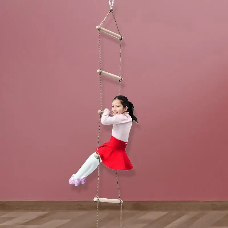 Escalera de madera para activi - Kids Outdoor Climbing Equipment reseña y precio